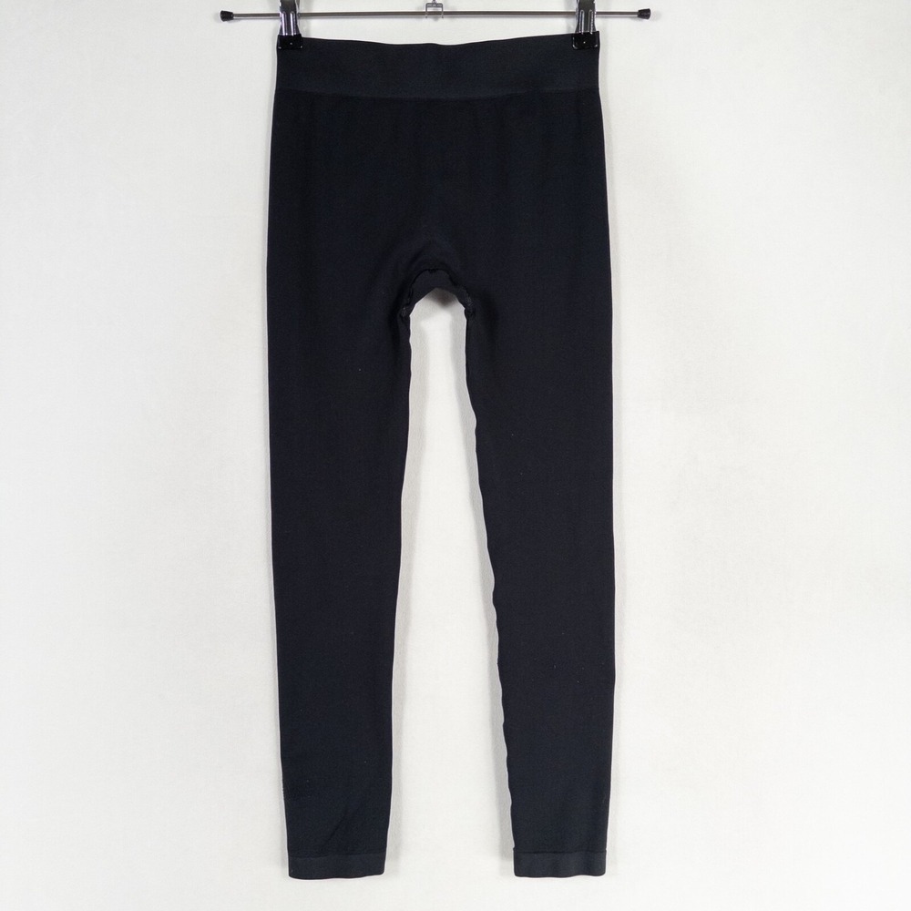 Title Nine Spark Seamless Legging Sz Small Solid Black Elastic Waist Layering - Picture 3 of 8